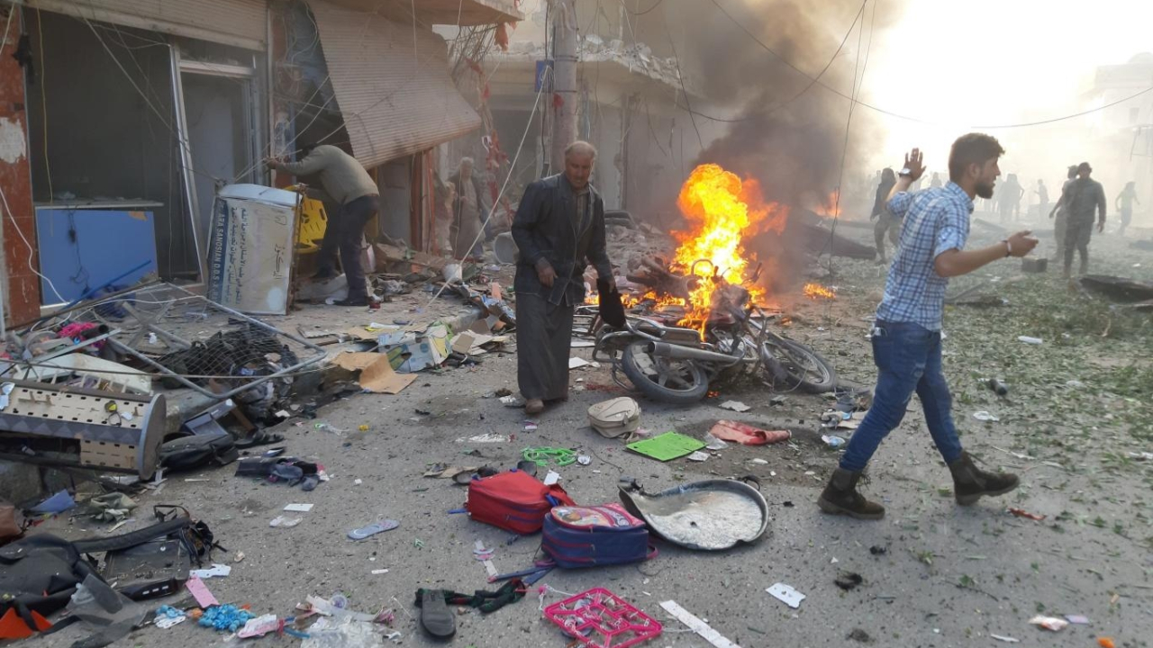 Tel Abyad'da bomba yüklü araçla saldırı...