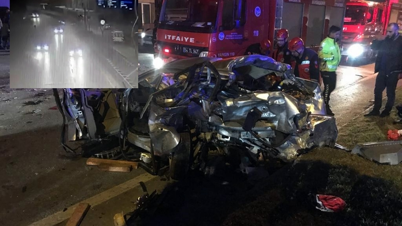 Sakarya'daki korkunç kaza kameralara yansıdı!