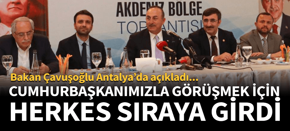 "Cumhurbaşkanımızla görüşmek için sıraya girdiler"