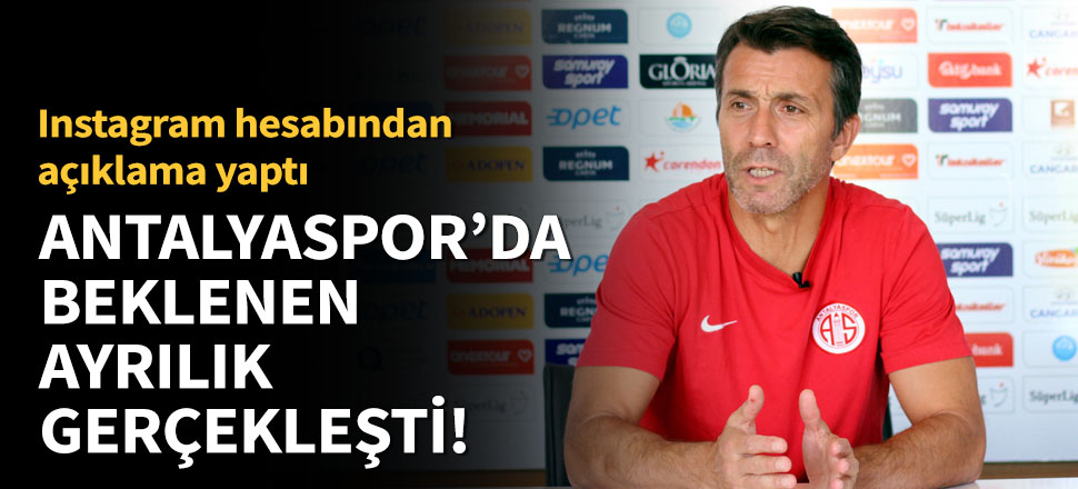 Bülent Korkmaz, Antalyaspor'dan ayrıldı!