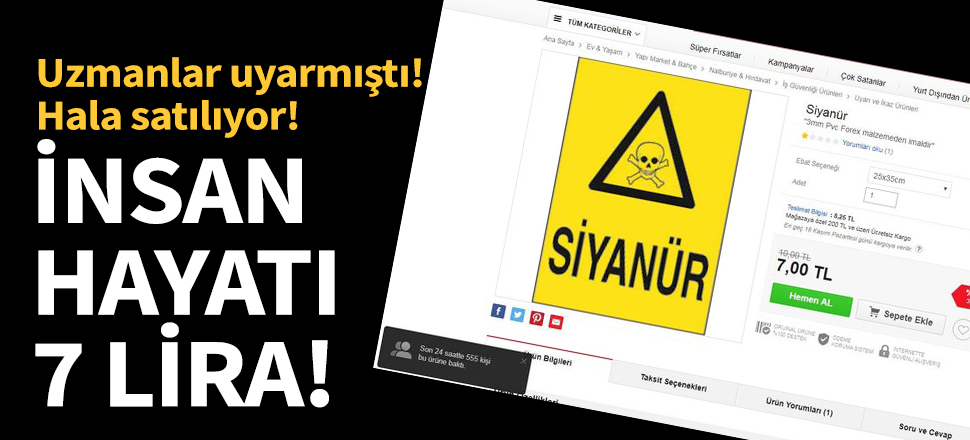 İnsan hayatı sadece 7 lira!