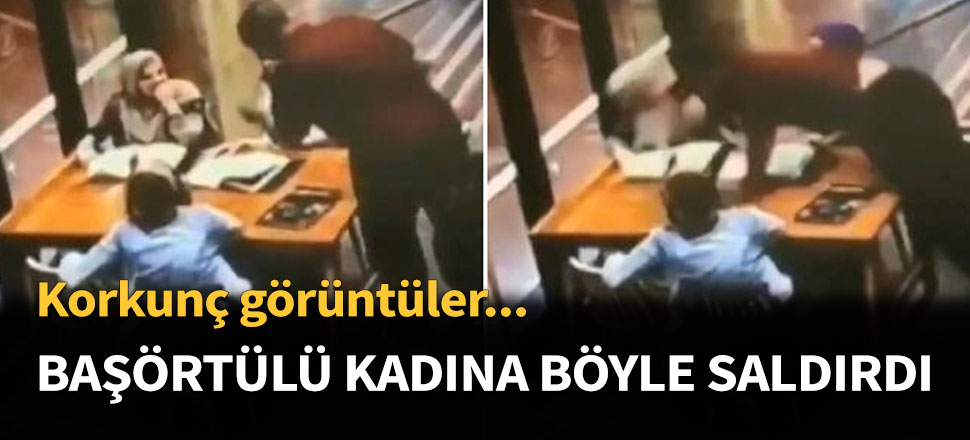 Başörtülü hamile kadına böyle saldırdı...