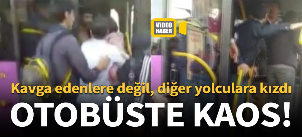 Fatih'te özel halk otobüsünde kaos!