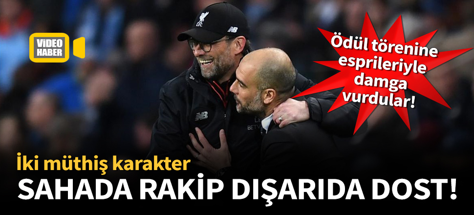 Klopp ve Guardiola ödül töreninde şakalaştı!