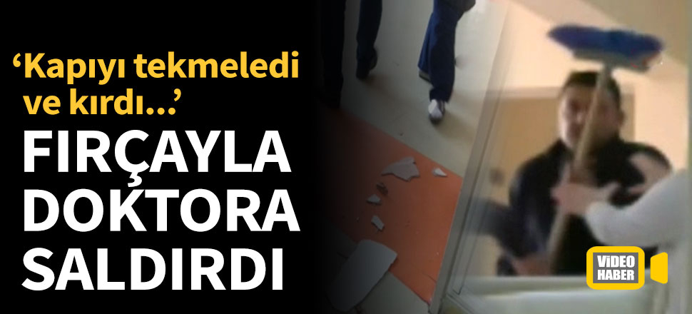 Çılgın koca doktorun odasını fırçayla bastı
