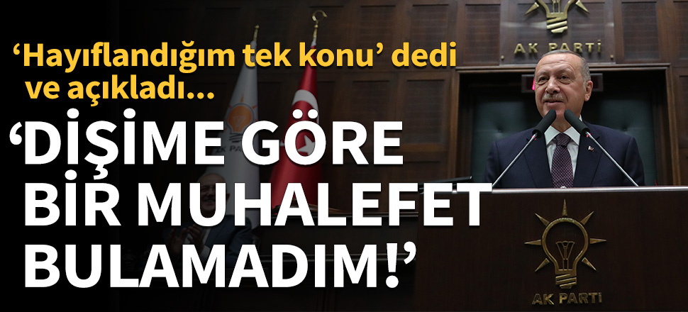 Cumhurbaşkanı Erdoğan: Dişime göre bir muhalefet bulamadım!
