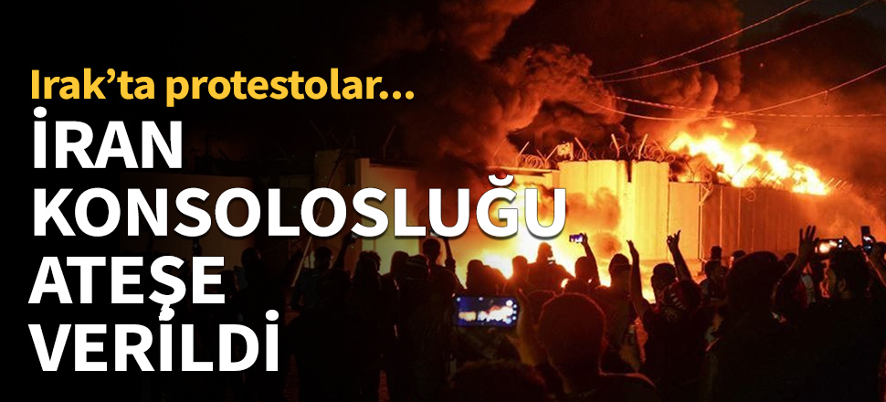 İran Başkonsolosluğu'nu ateşe verdiler...