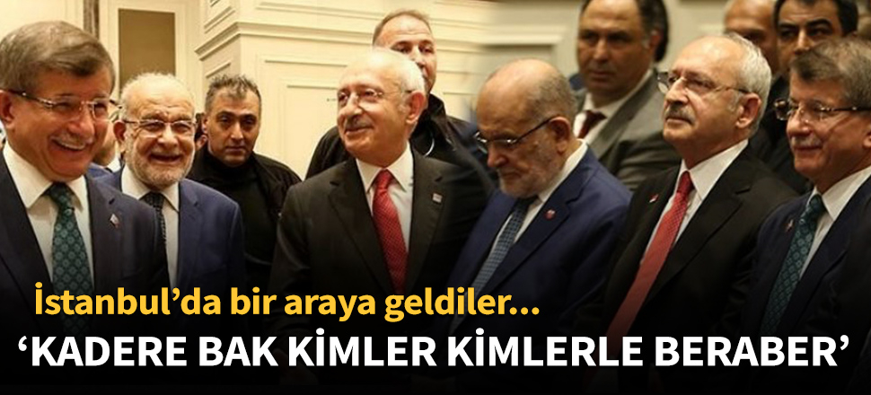 Davutoğlu, Kılıçdaroğlu ve Karamollaoğlu ile aynı karede!