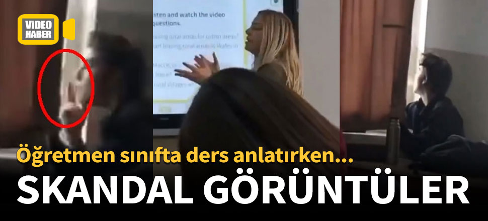 Ankara'da skandal görüntüler! Öğretmen ders anlatırken sigara içti