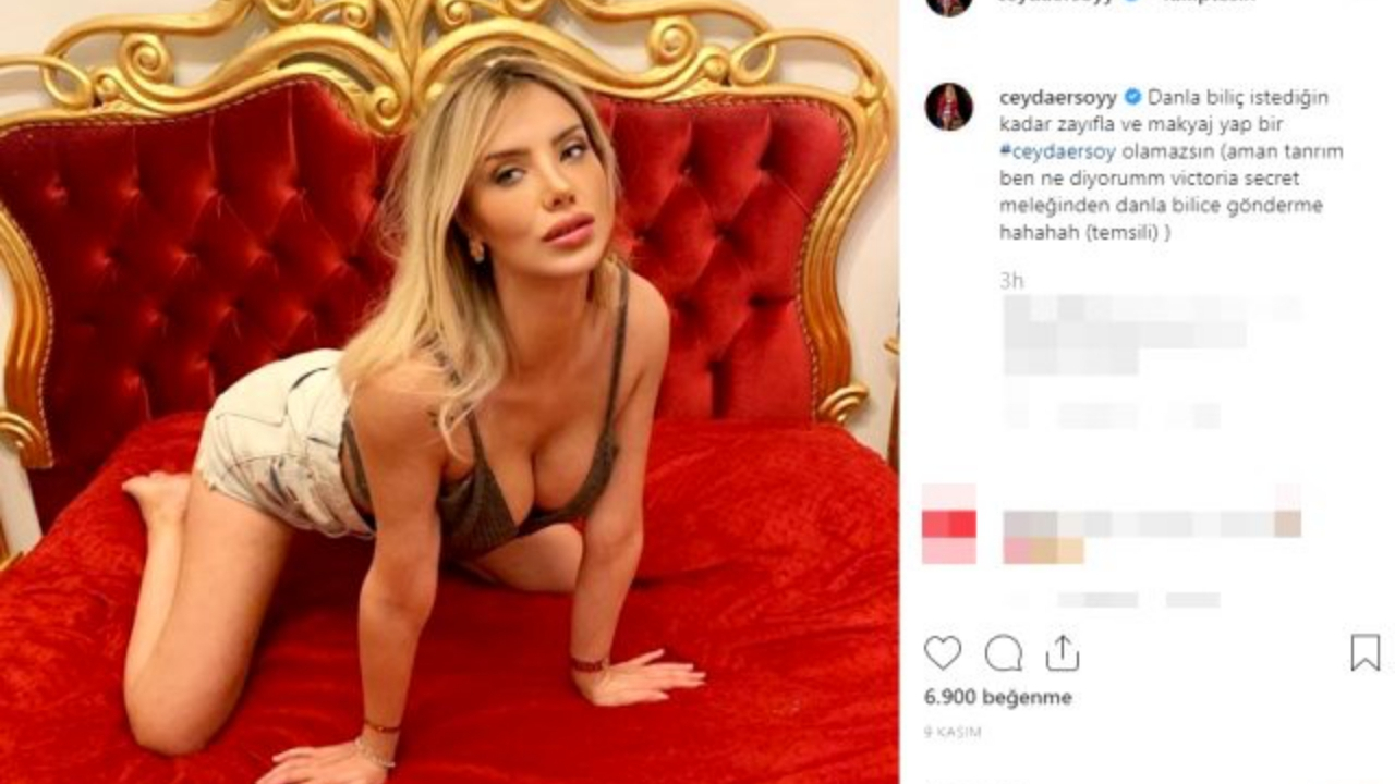 Ciciş Ceyda Ersoy'un üstsüz pozu olay oldu!