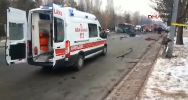 Kayseri'de bombalı araçla saldırı: 14 şehit, 55 yaralı!