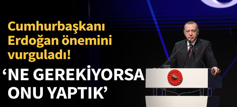 Cumhurbaşkanı Erdoğan: Türkiye'nin geleceği için ne gerekiyorsa onu yaptık