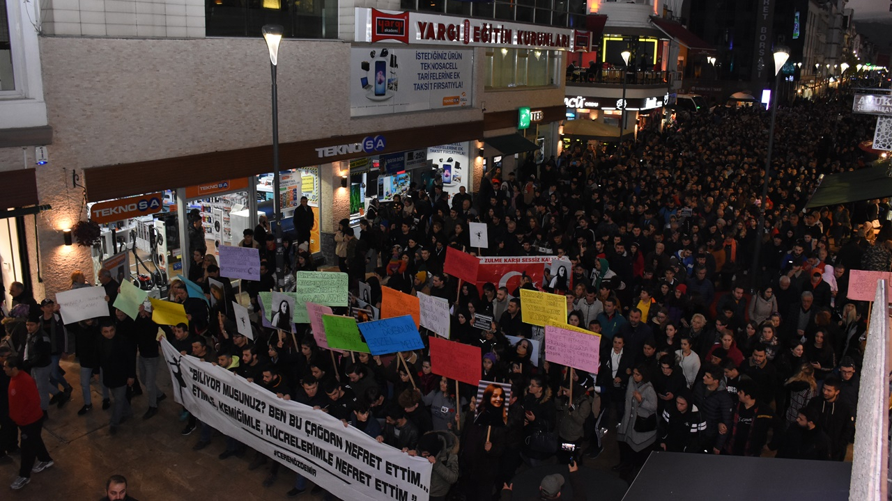 Ceren Özdemir için hüzünlü yürüyüş!