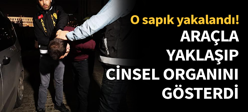Araçla yaklaşıp cinsel organını gösterdi!