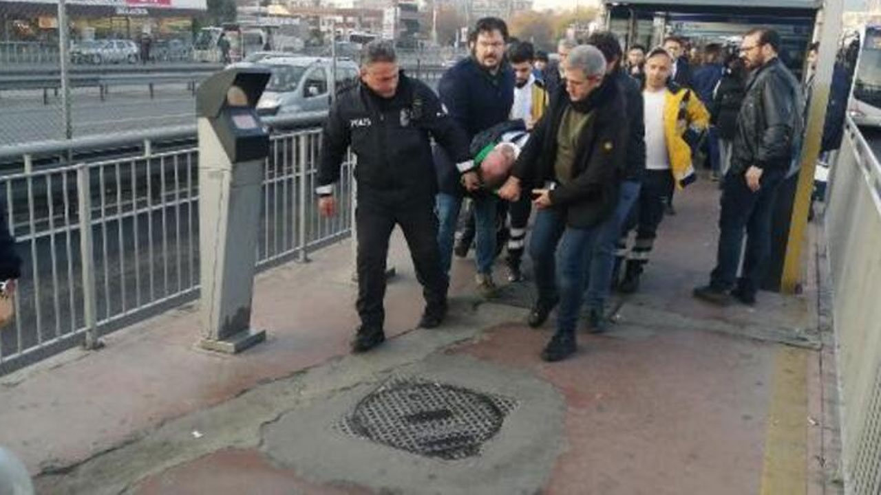 Fenalaşarak düşen kişiye metrobüs çarptı