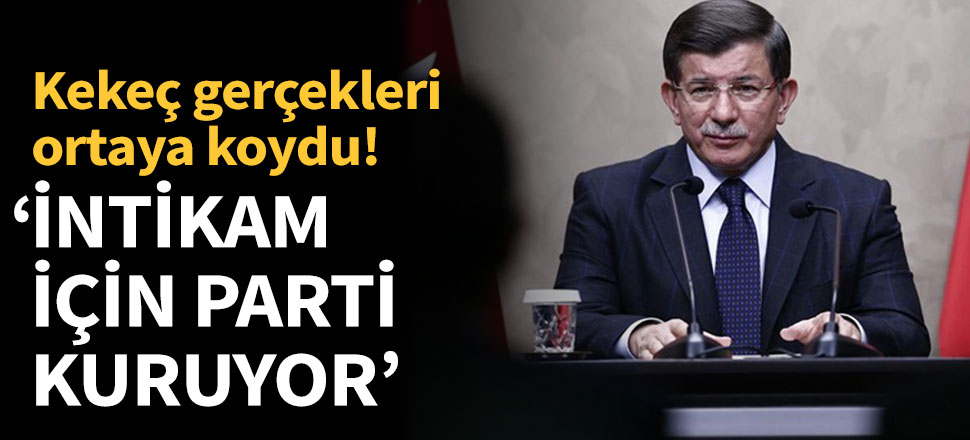 Ahmet Kekeç: Davutoğlu intikam için parti kuruyor