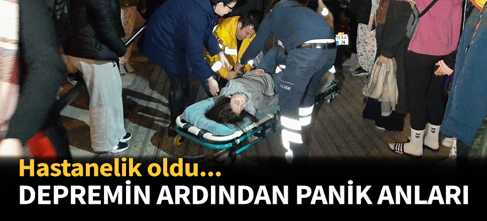 Deprem sonrası panik anları...