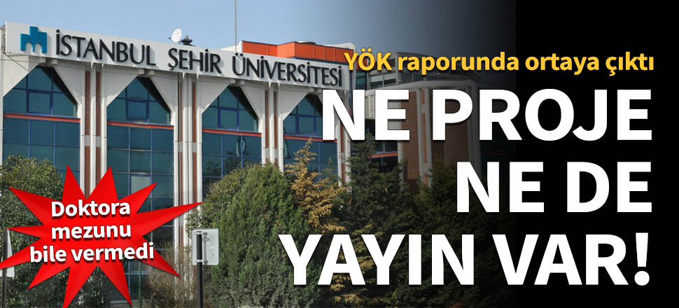 Şehir Üniversitesi'nde ne proje ne de yayın var!