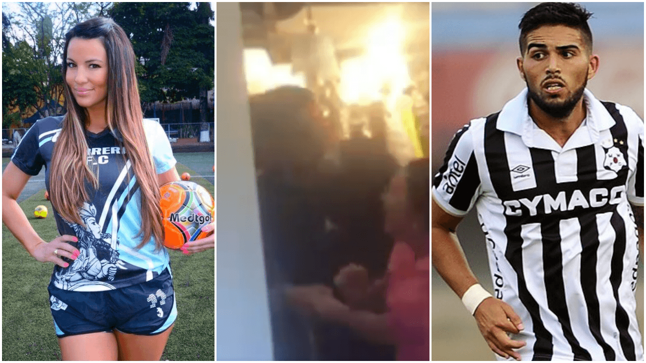 Model sevgilisini döven futbolcuya tepki yağdı!