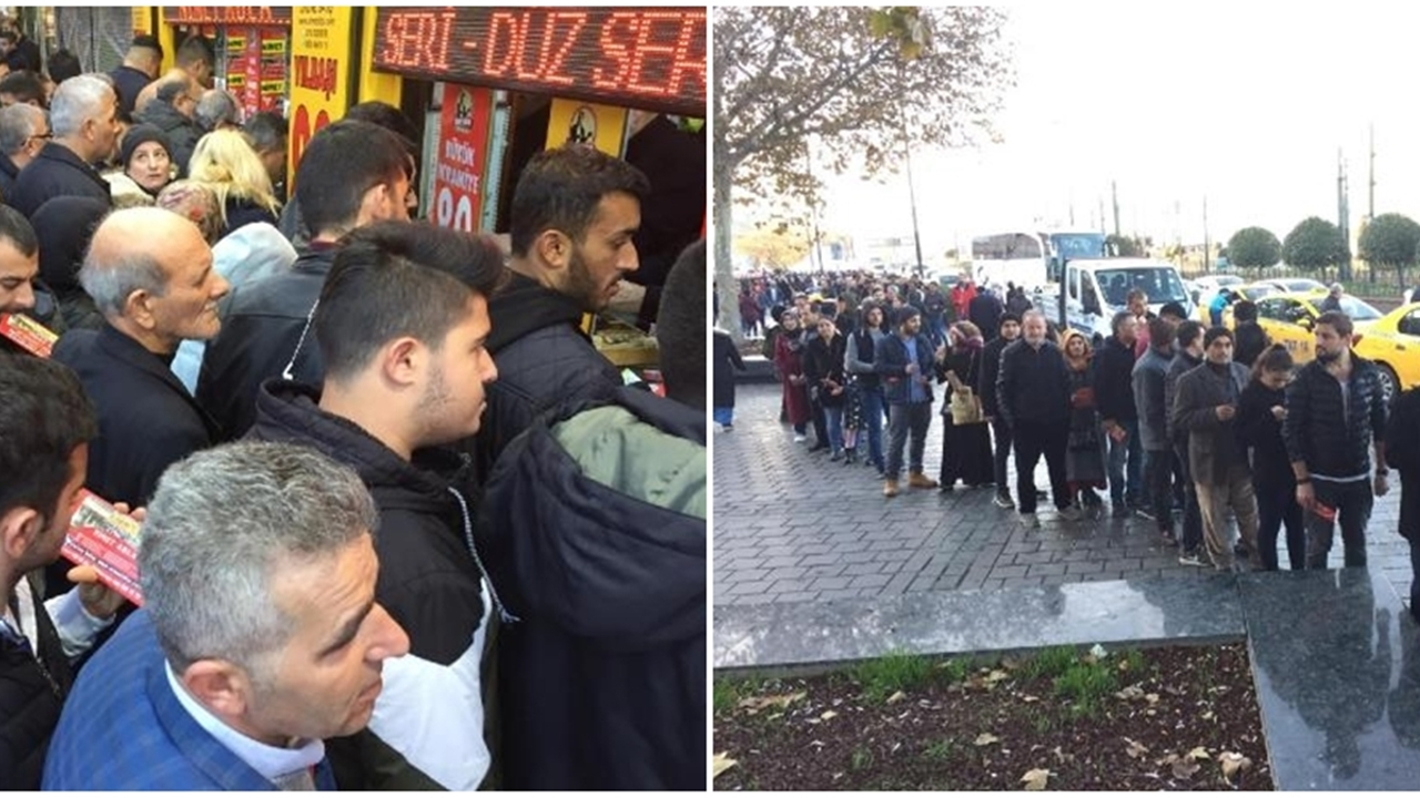 Eminönü'nde metrelerce umut kuyruğu...