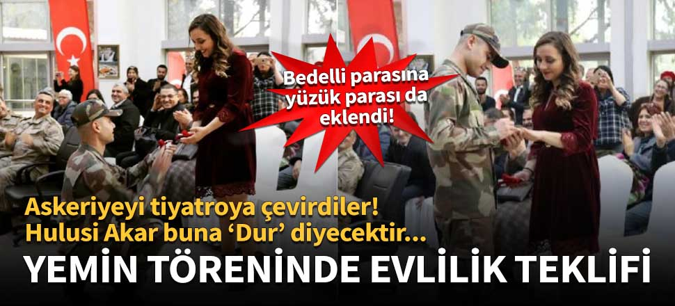 Osmaniye'de yemin töreninde evlilik teklifi!