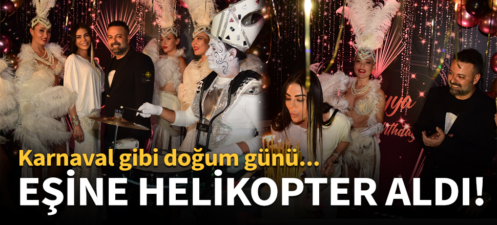 Doğum gününde helikopter hediye edildi!