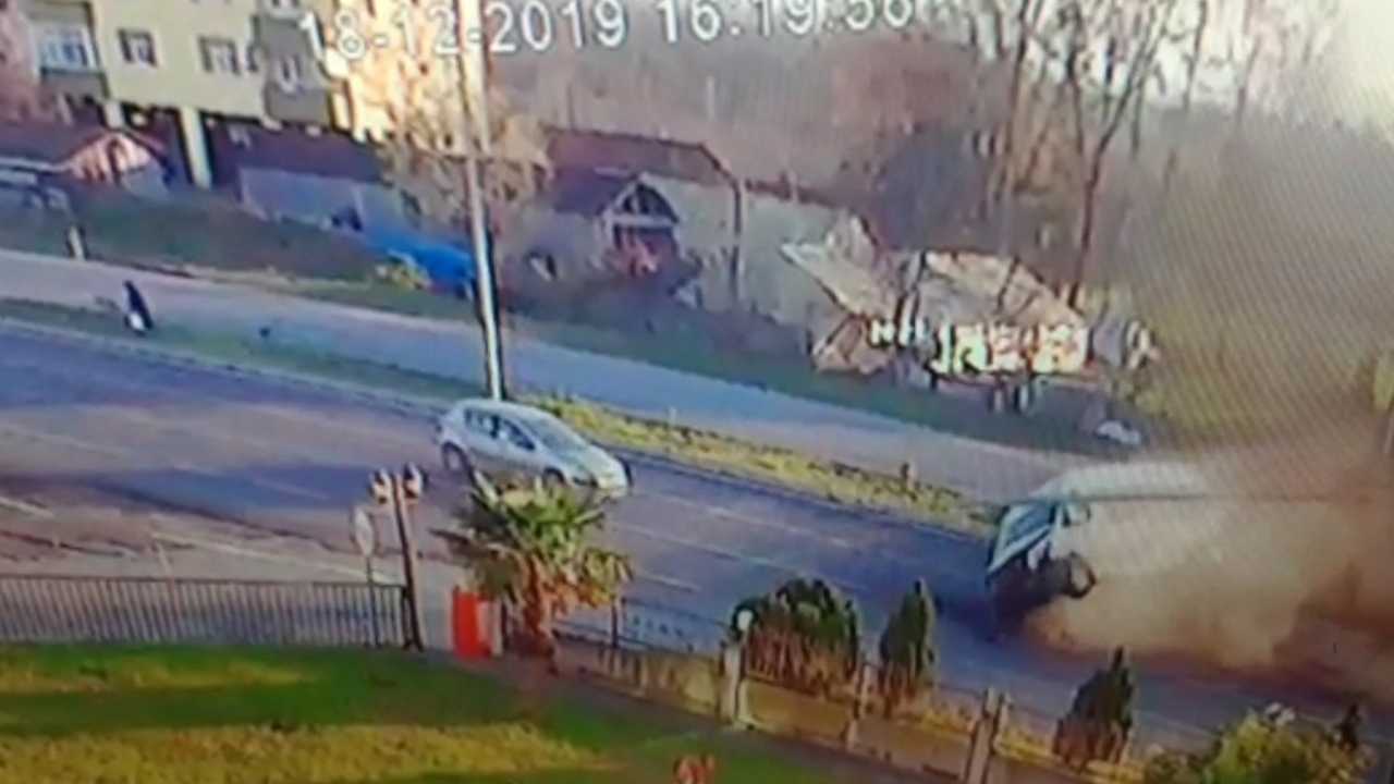 Samsun'daki korkunç kaza kamerada!