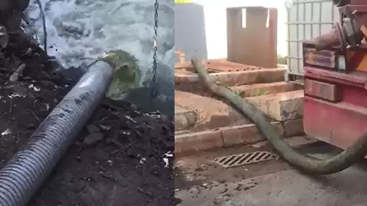 Vidanjör operatörü her şeyi kaydetti