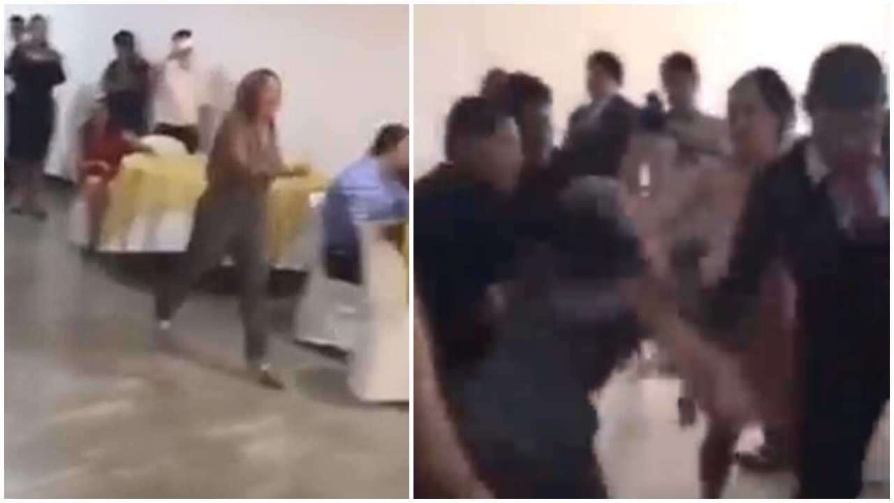 Düğüne koşarak geldi rezalet çıkardı!