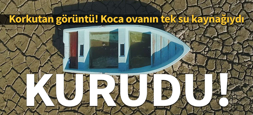 Korkutan görüntü! Koca göl kurudu...