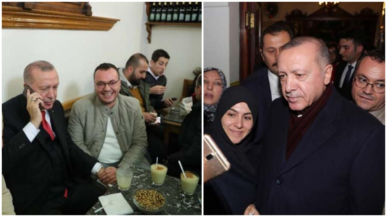 Erdoğan Fatih'te bozacıya gitti! Vatandaşlarla sohbet etti...