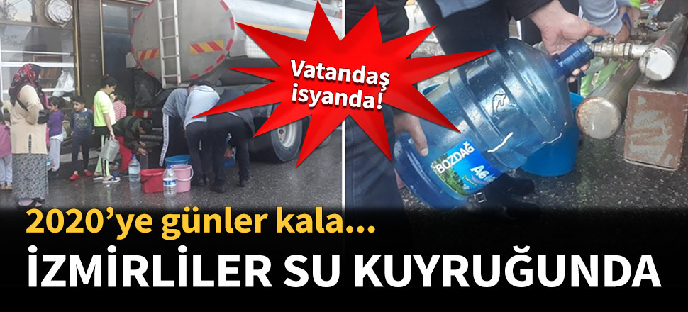 İzmirliler su kuyruğunda....
