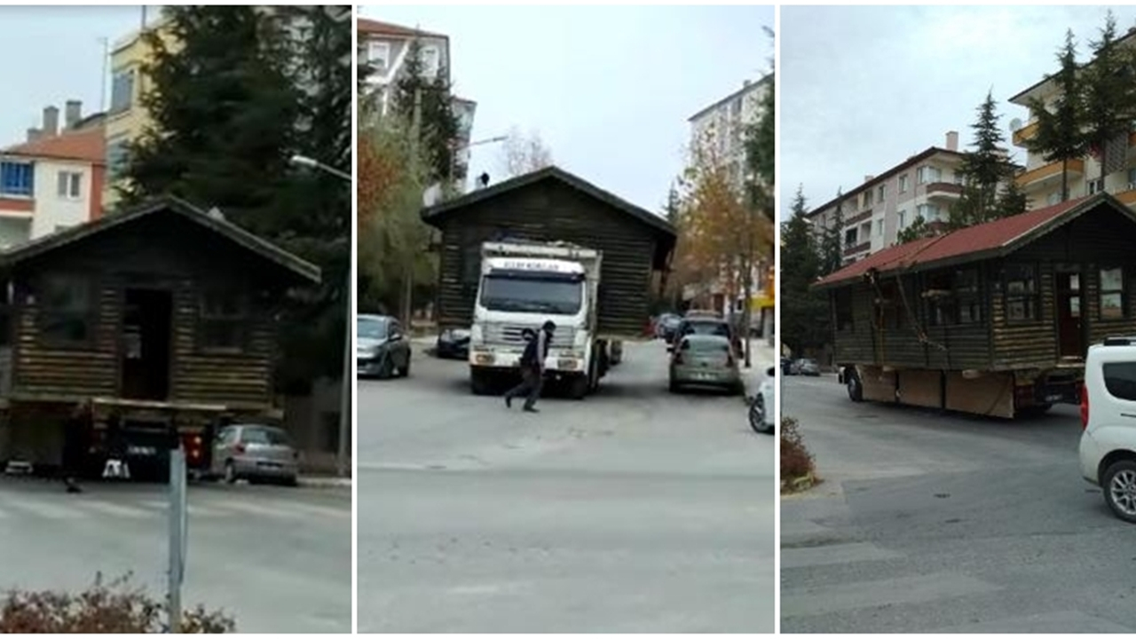 Evi kamyona yükleyip taşıdı...
