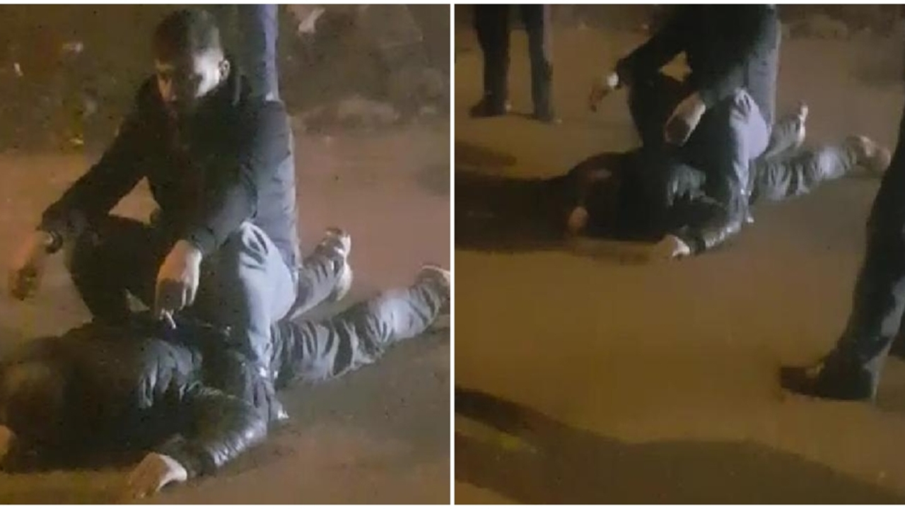 Hırsızın üzerine oturarak polisi bekledi...