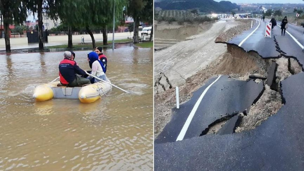 Adana kabusu yaşıyor: Kanal taştı, yol çöktü...