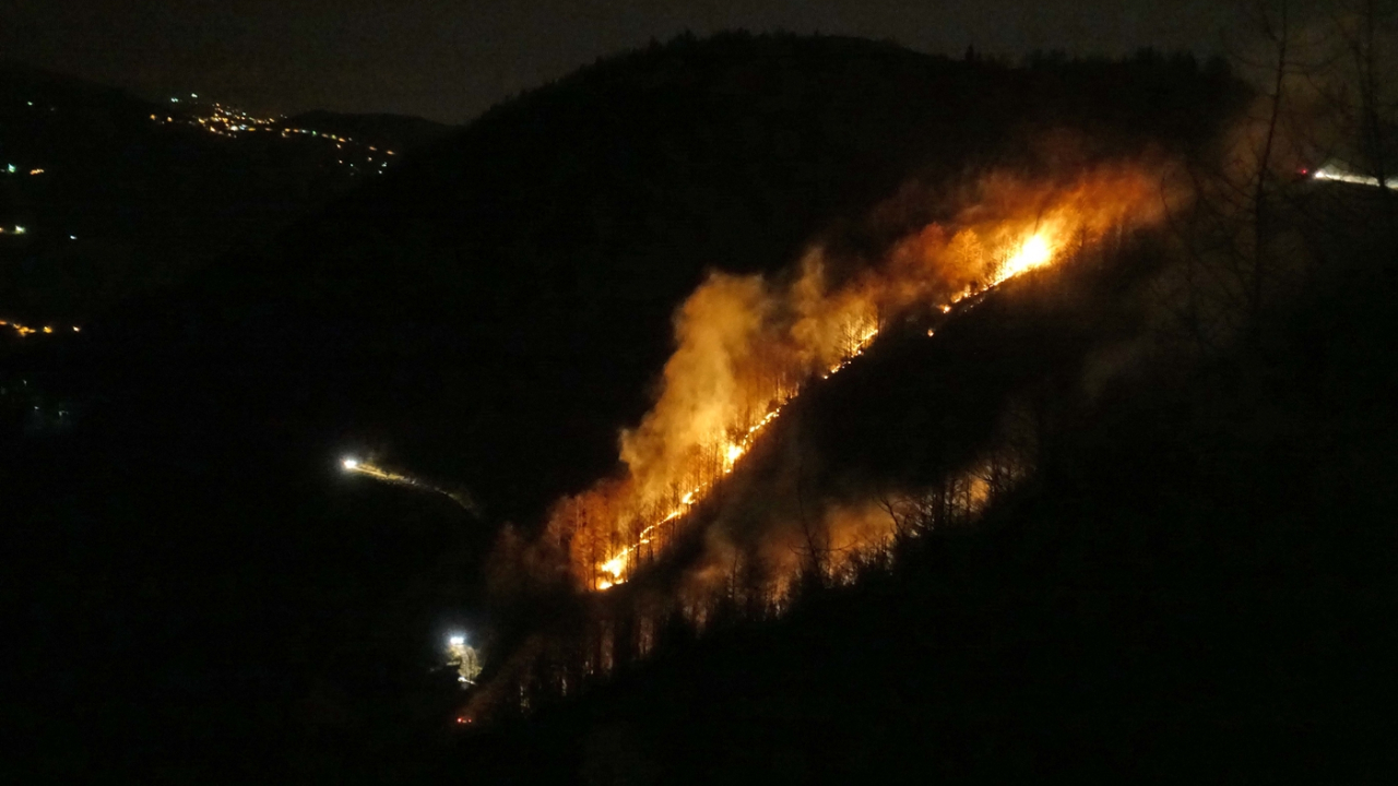 Trabzon'da yine alevler yükseldi...