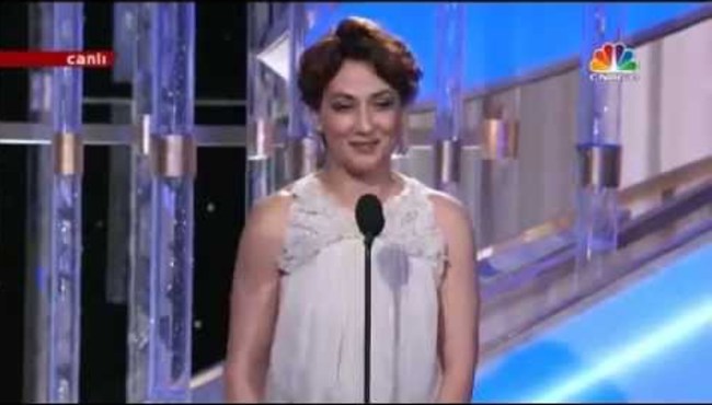 Meltem Cumbul'dan Altın Küre'de "Yurtta Sulh" mesajı