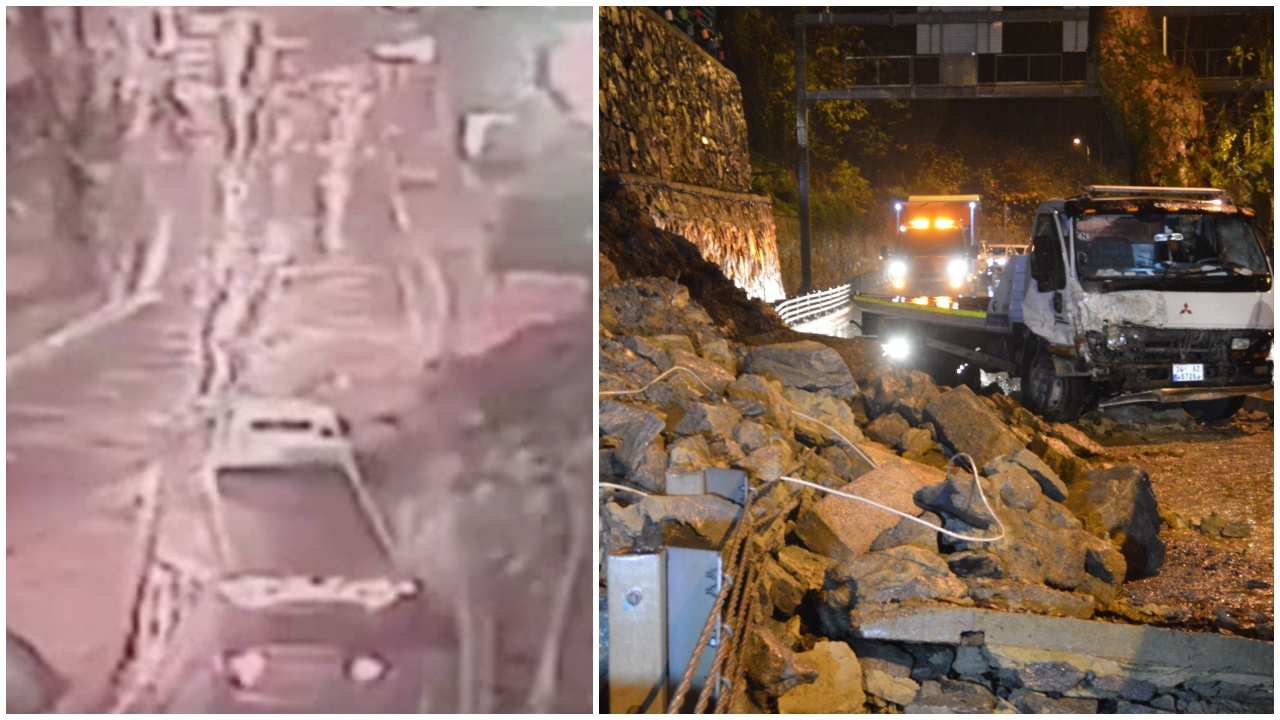 Sarıyer'de istinat duvarı çöktü! Facia kıl payı atlatıldı...