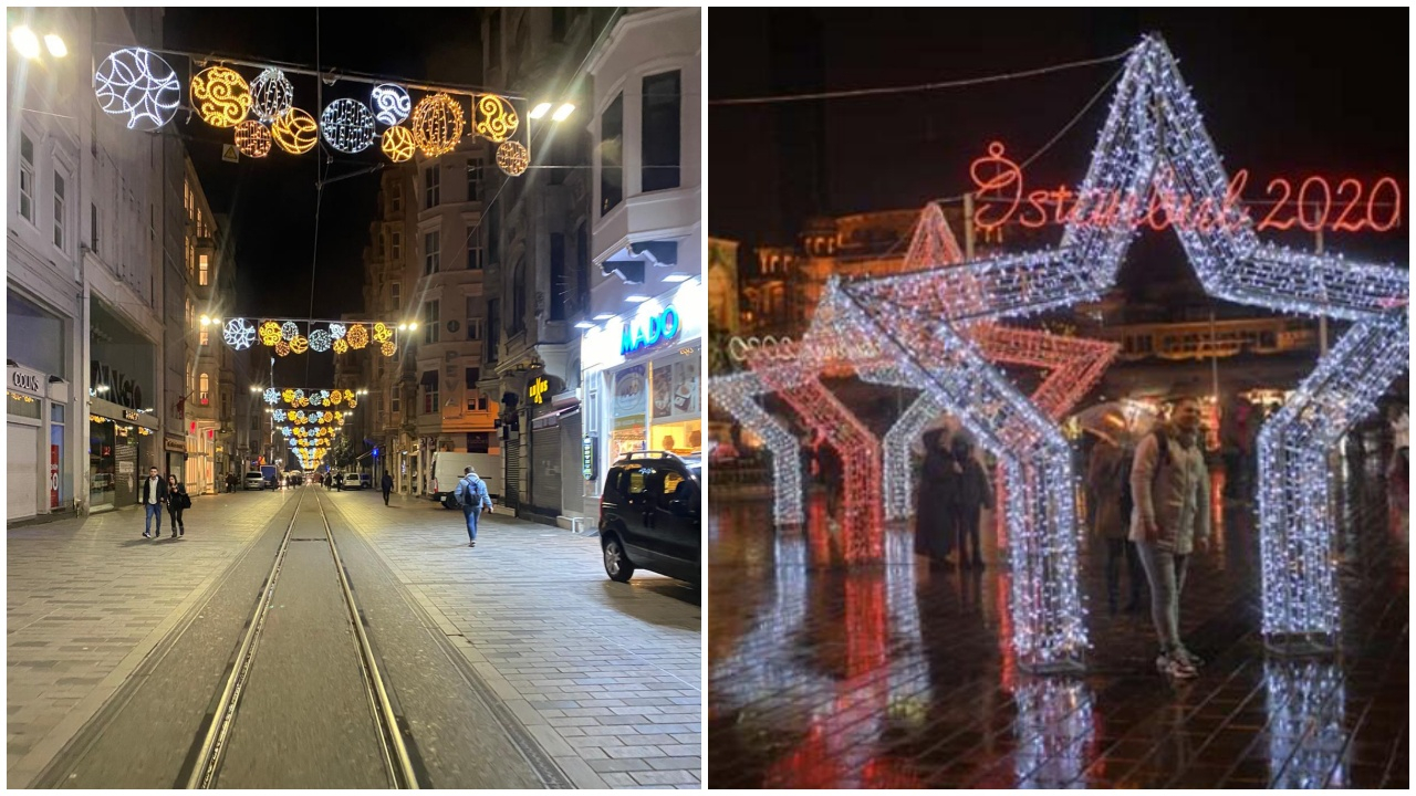 Taksim ve İstiklal Caddesi yeni yıl için ışıl ışıl!
