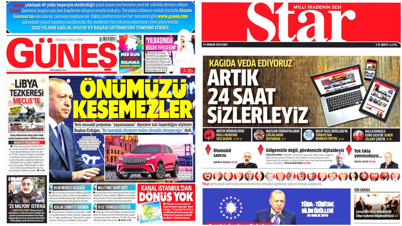 Güneş ve Star böyle veda etti...