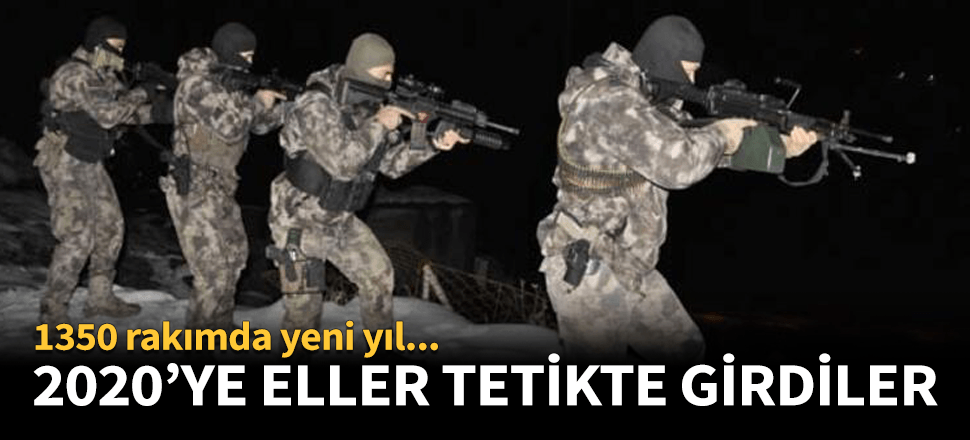 1350 rakımda eller tetikte yeni yıla girdiler!