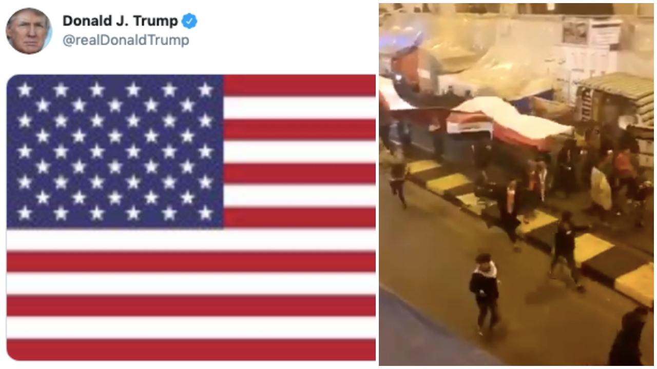 Trump bayrak, Pompeo sevinç gösterilerini paylaştı