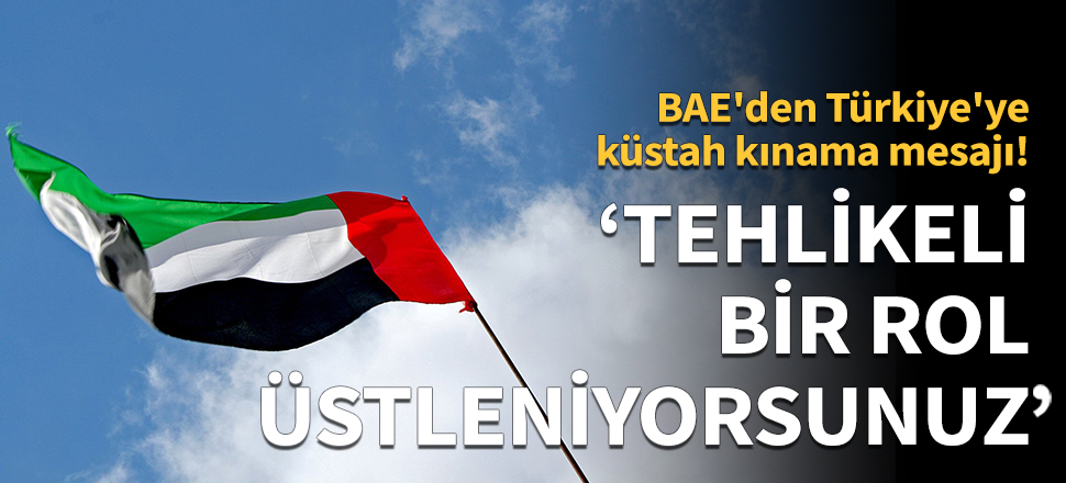 BAE'den Türkiye'ye küstah kınama mesajı!