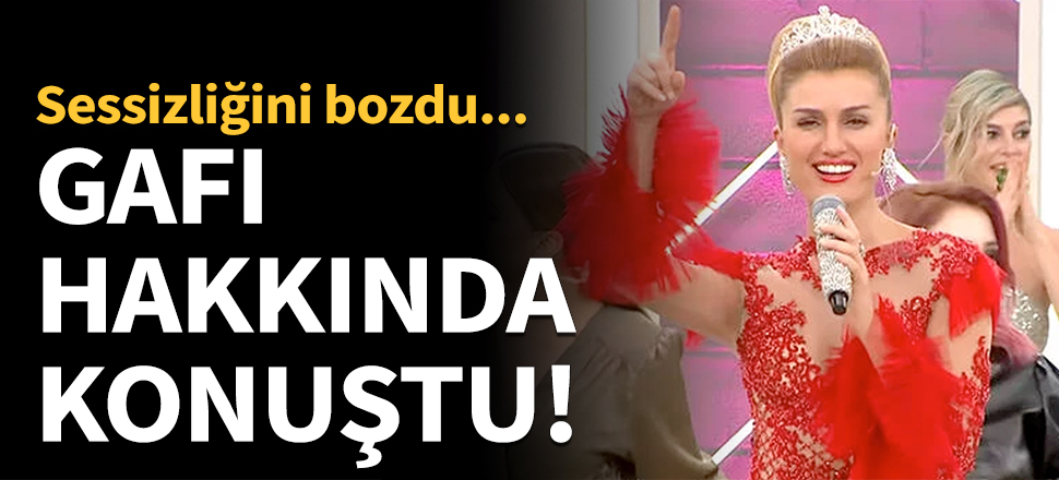 Tuğba Özay gafı hakkında konuştu!