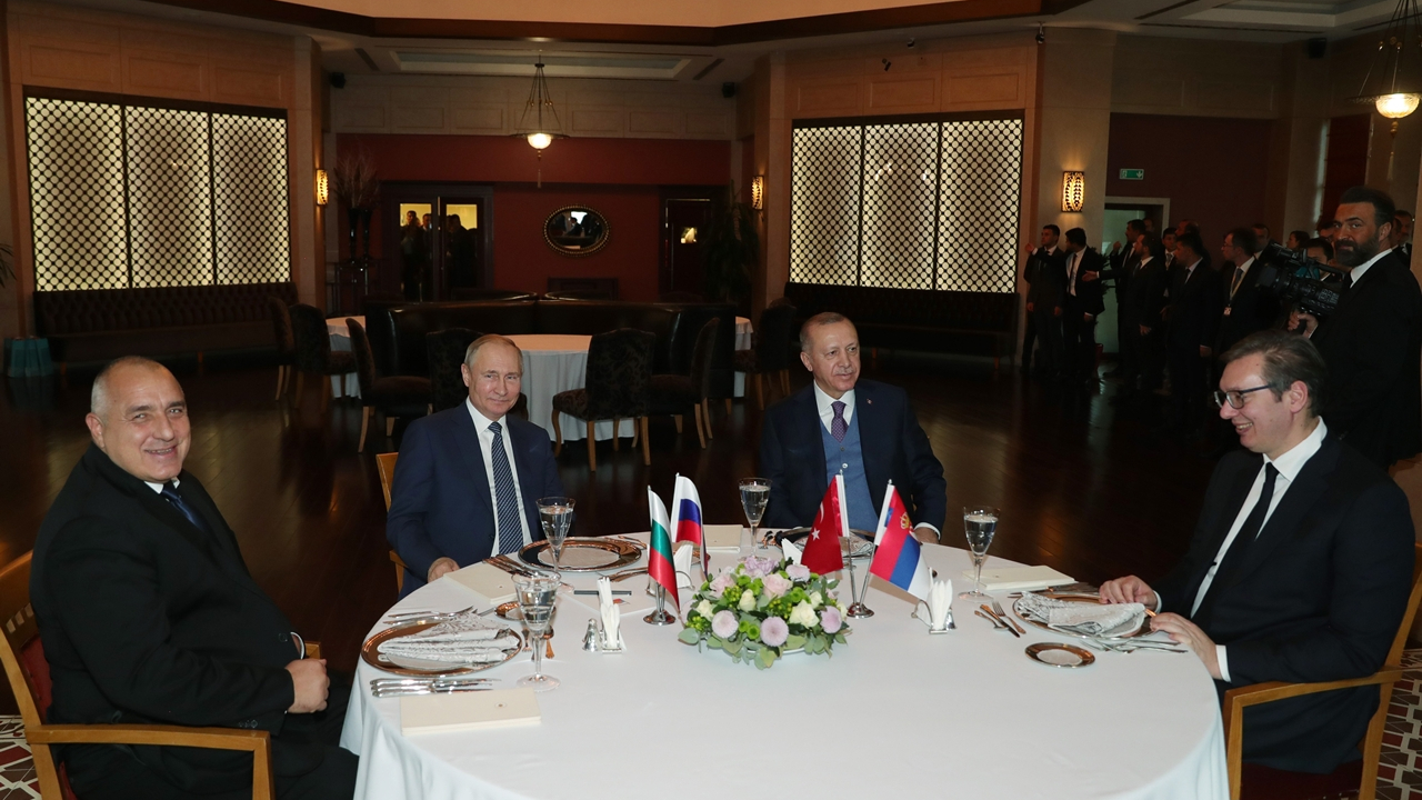 Erdoğan, liderleri yemekte ağırladı...