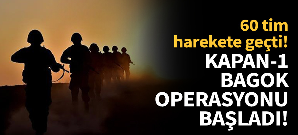 KAPAN-1 BAGOK operasyonu başladı