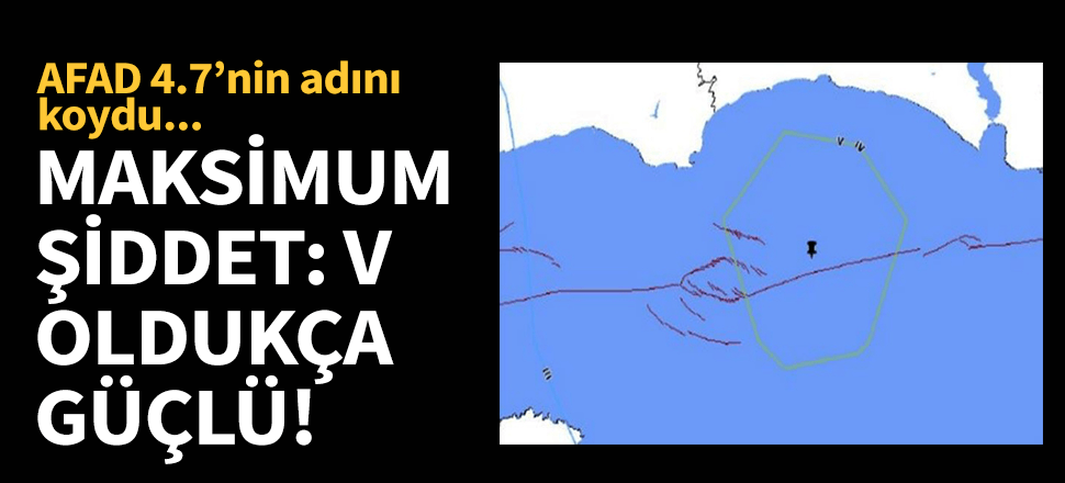 AFAD açıkladı! 4.7'lik depremin şiddeti 'V'
