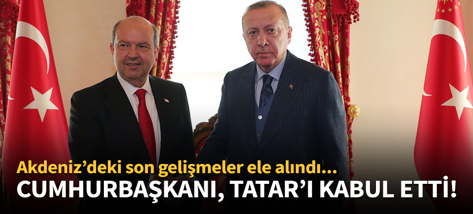 Cumhurbaşkanı Erdoğan, KKTC Başbakanı Ersin Tatar'ı kabul etti