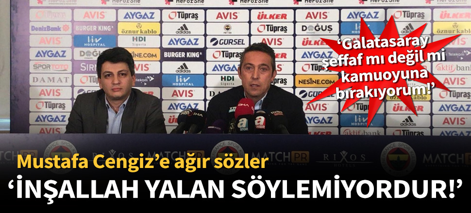 Fenerbahçe Başkanı Ali Koç açıklamalarda bulundu!
