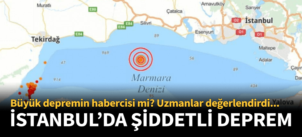İstanbul'da şiddetli deprem!